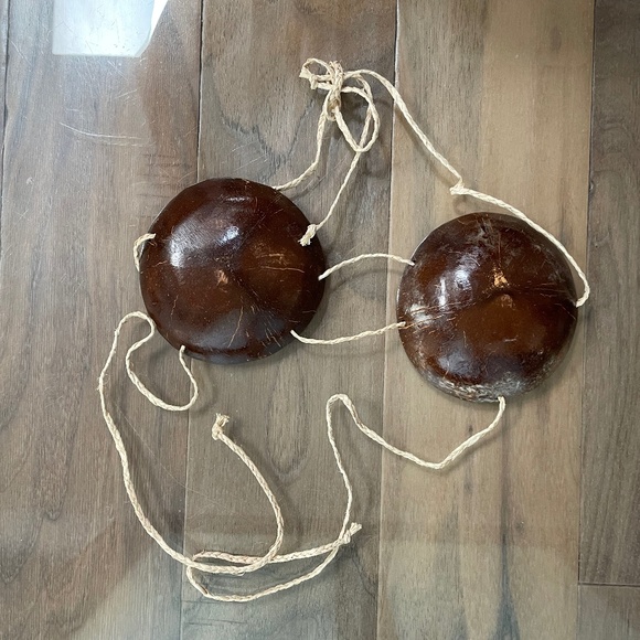 Like New Real Coconut Shell Bikini Top Costume - Picture 1 of 5